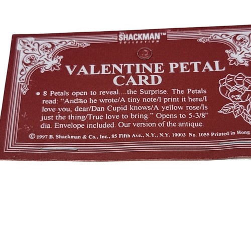 Biglietto di San Valentino Shackman NOS Petalo 1997 - Foto 4 di 6