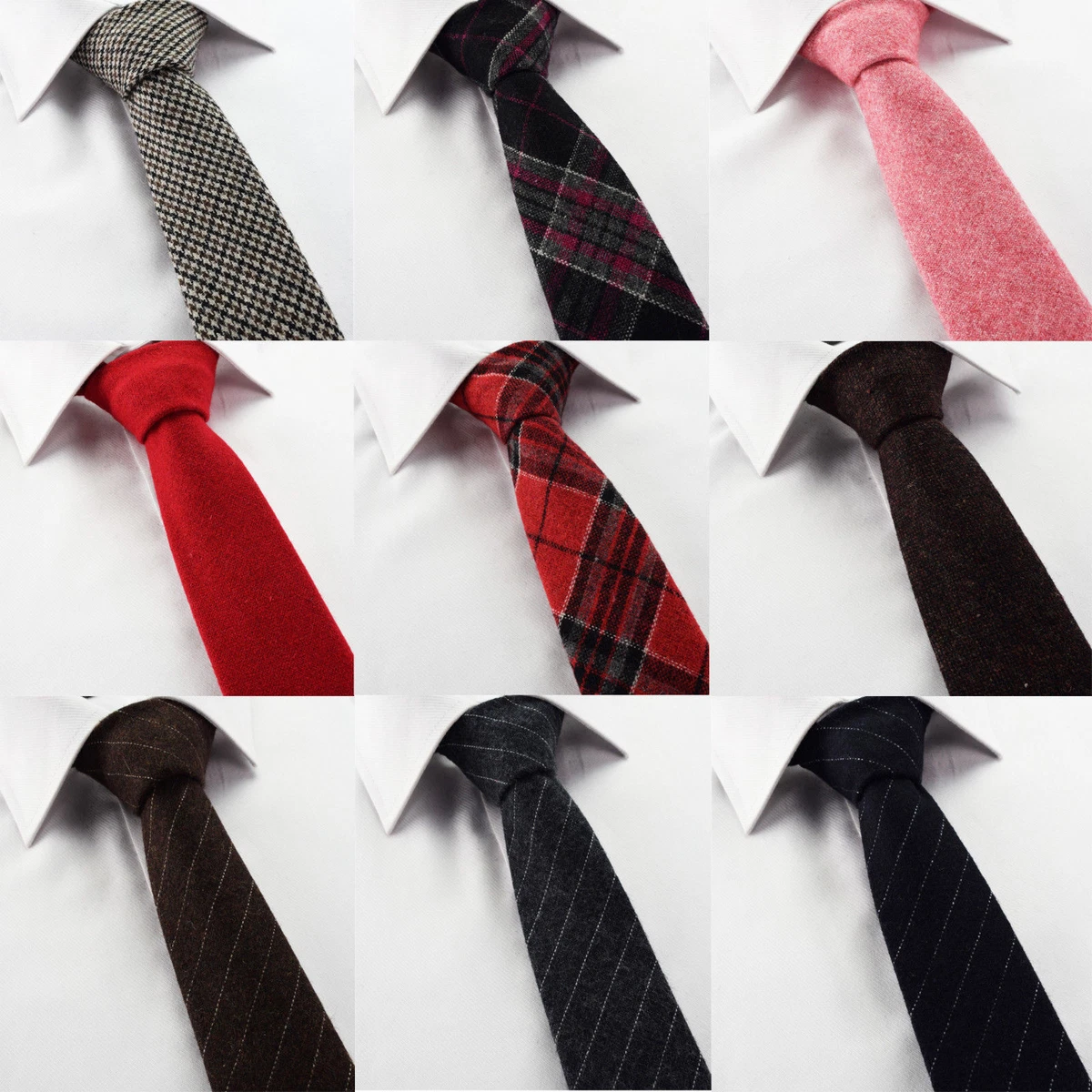 Cravatta Da Uomo Scozzese Con Motivo Tartan Nero - Foto 5