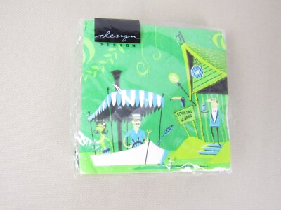 20 Vintage Shag (Josh Agle) Tiki Safari Mod Cocktail Napkins New in Package 10''
