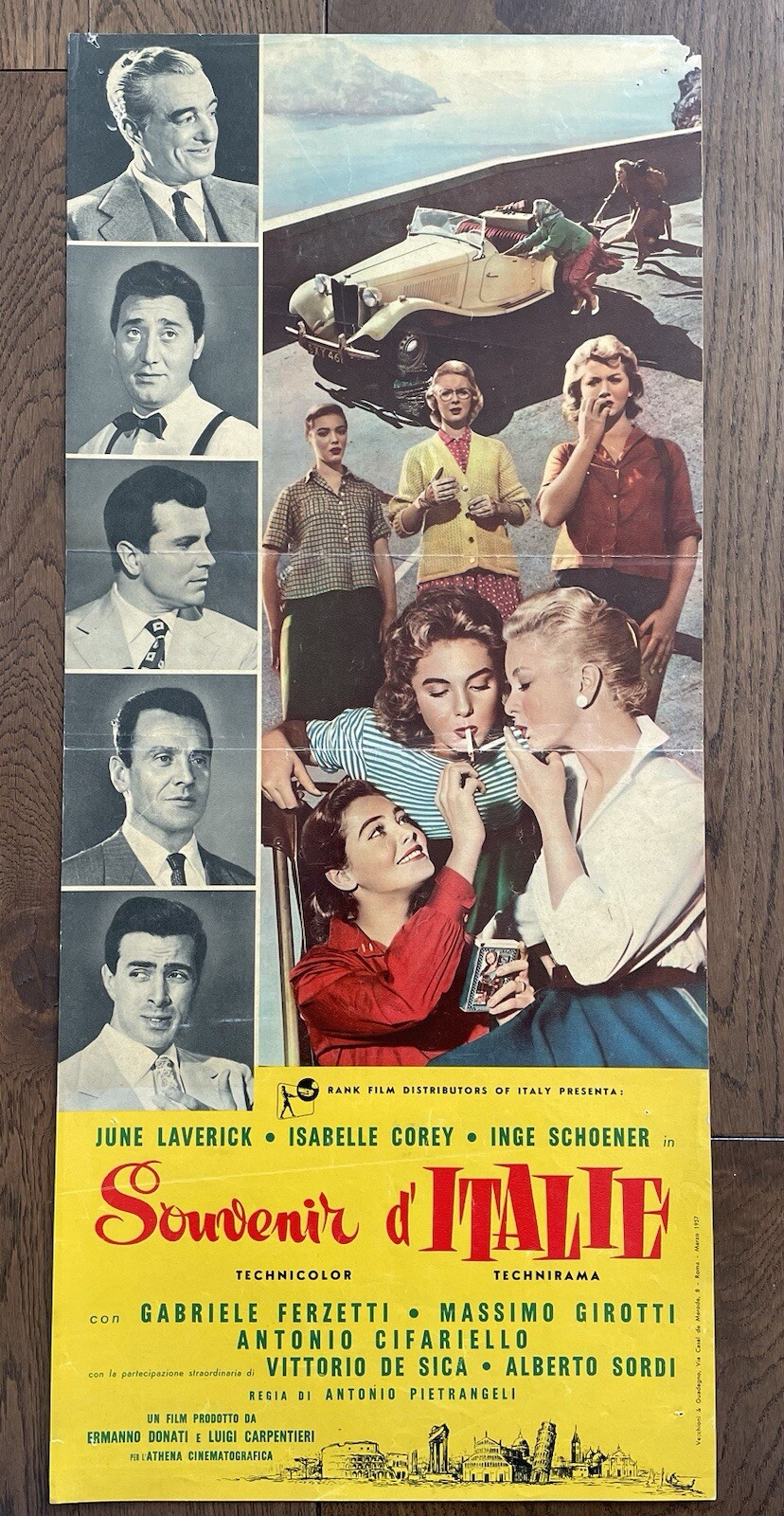 Locandina originale film Souvenir d'Italie (1957) - Regia di Antonio Pietrangeli