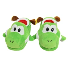 Super Mario Bros. Plush Toys Shoes Yoshi Soft Stuffed Dolls Winter Slippers 28cm