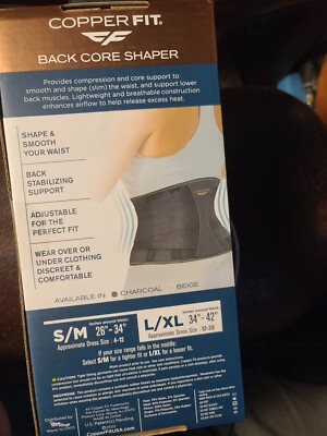 COPPER FIT Core Shaper WM Charcoal L/XL Waist 34