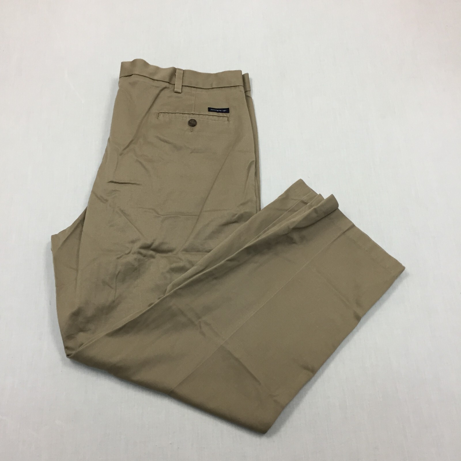 Dockers D3 Chino Trousers Cotton Pants Straight Fit Mens Size 40W 30L Beige