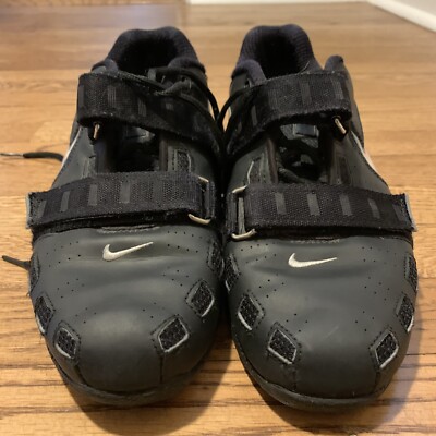 Nike Mens Romaleos 2 476927-010 Black Leather Weightlifting Shoes