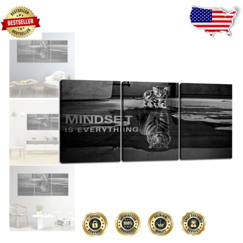 3 Panel Motivational Canvas Art - Inspiring Entrepreneur Quotes for Home Decor