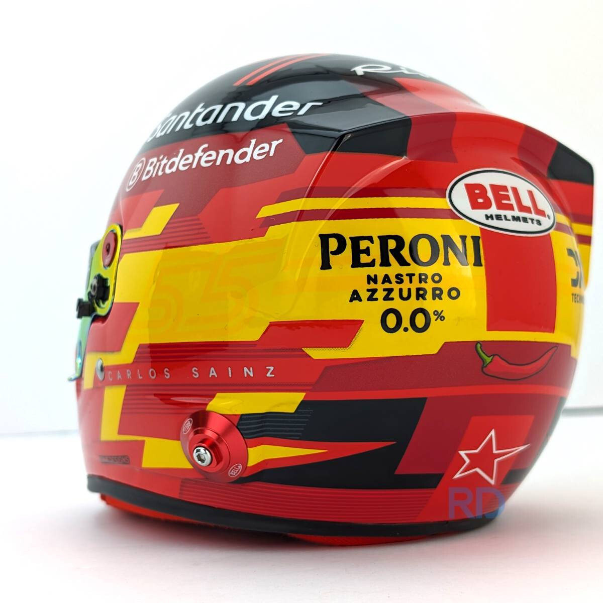 2024 Carlos Sainz Mini Helmet - 1:2 Scale - Ferrari Bell F1 2024 Carlos Sainz Mini Helmet - 1:2 Scale - Ferrari Bell F1