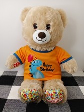 Build-A-Bear 16" Tan "Happy Birthday" Bear with Dinosaur Shirt