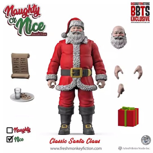 Fresh Monkey Holiday Season 2022 Barbarian Naughty Santa Claus Action Figure Toy - Picture 11 of 30