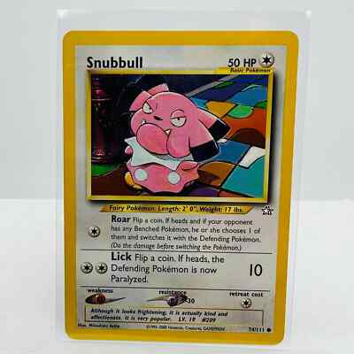 Pokmon Snubbull 74/111 Neo Genesis Unlimited WOTC Pokemon Common Card NM-MT | eBay Pokmon Snubbull 74/111 Neo Genesis Unlimited WOTC Pokemon Common Card NM-MT | eBay