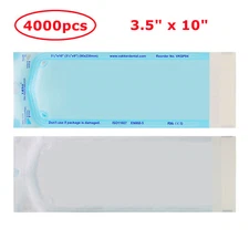 4000 3.5" x 10" Self Sealing Dental Sterilization Pouches Medical Autoclave Bags