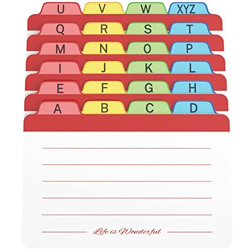 24 Stück 3x5 Zoll Karteikartenteiler alphabetisch Registerkarten Karteikarten Anleitungen - Bild 2 von 7