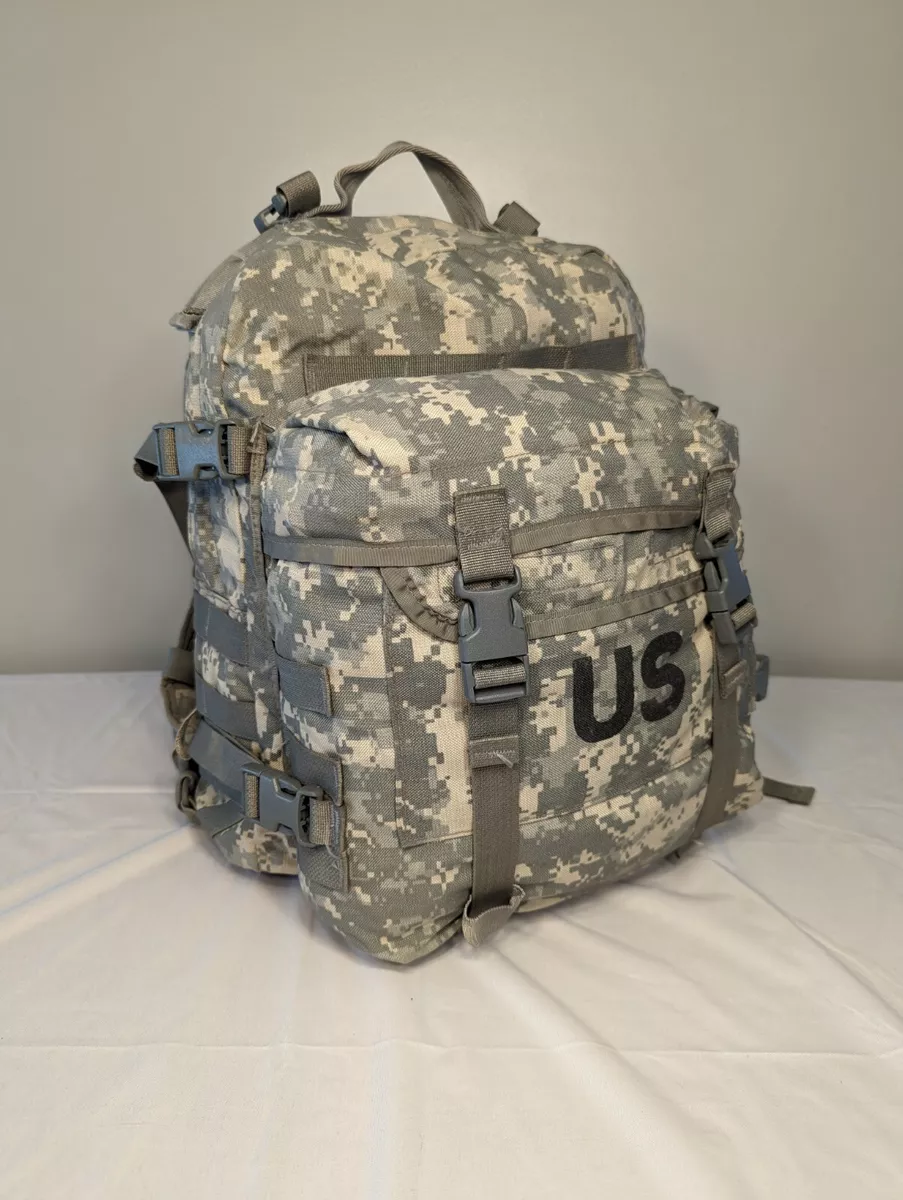 US ARMY ACU ASSAULT PACK 3 DAY MOLLE II BACKPACK Made in USA with Stiffiner