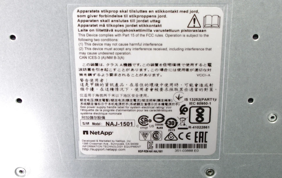 NetApp NAJ-1501 FAS2650 with 24x 800GB SSD, 2x Controller DS224C FASTPOST IncVAT - Image 4 of 4