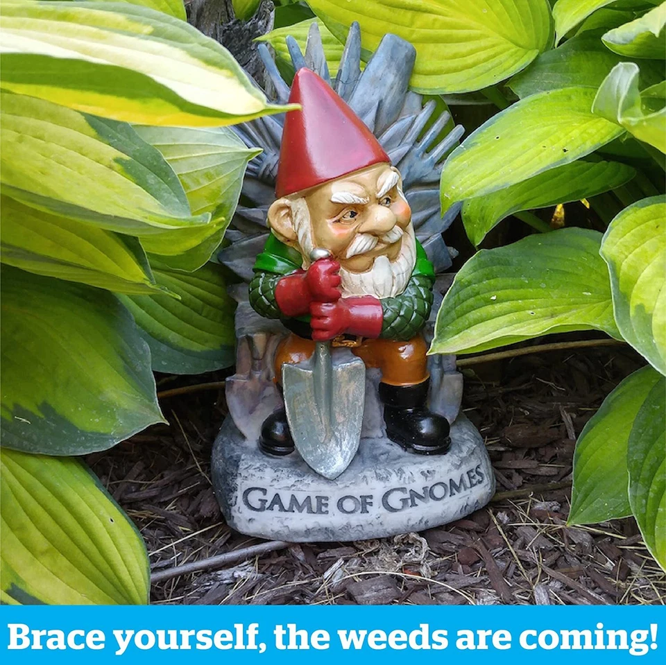 Game of Gnomes Garden Statue – Funny Outdoor Gnome, Yard Decor, Lawn Ornament - Image 2 of 4
