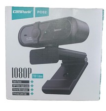 CamPark PC02 1080P Full HD USB Webcam Web Camera with Microphone