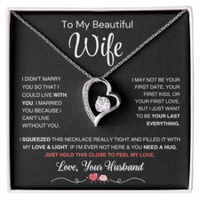 To My Wife Necklace Wife Gift from Husband, Anniversary Gift, Wife Birthday Gift