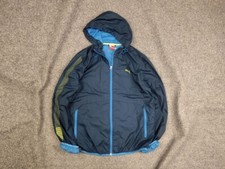 Chaqueta con Capucha Rompevientos Cremallera Ligera Logo Azul Puma De Colección Estilo Y2K