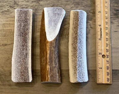 (3 PACK) SPLIT ELK ANTLER PREMIUM CHEWS (4-6") **OREGON ANTLER WORKS**