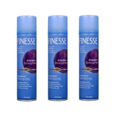 3 Pack Finesse Extra Hold Aerosol Hairspray 7 Oz Each