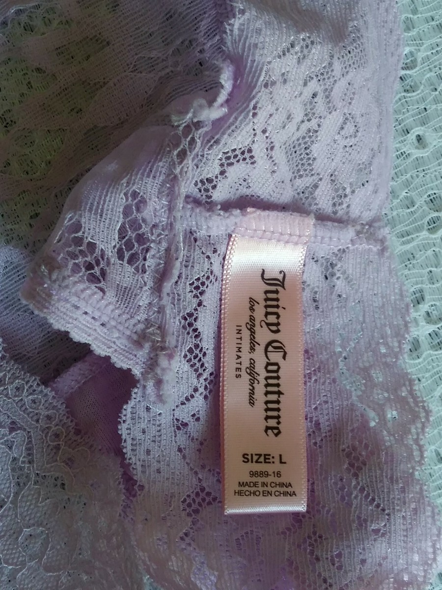 JUICE COUTURE ORCHID THONG PANTY SZ L NWOT | eBay