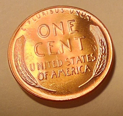 1957 D RED BIE Cent Error Uncirculated Lincoln Wheat Cent. From Unopened Roll. - Picture 4 of 11