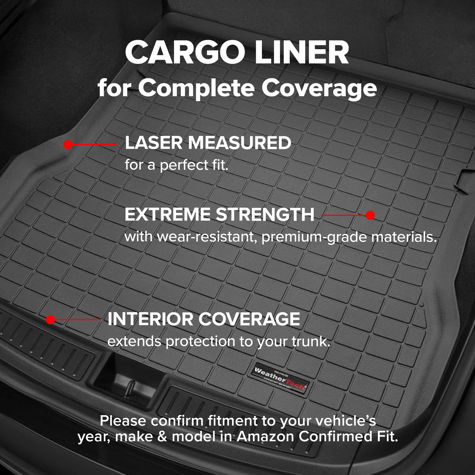 WeatherTech Cargo Trunk Liner for 2019-2024 Lamborghini Urus