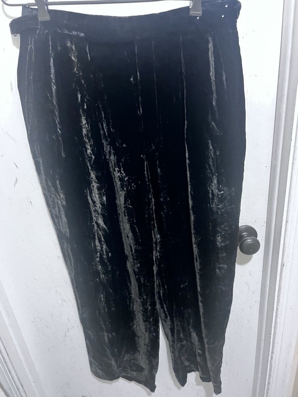 Vintage Polo Ralph Lauren Pants Mens 34x30 Black Velvet Trousers Straight USA !