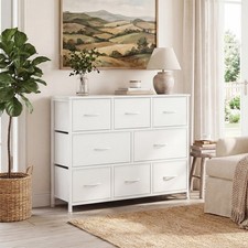 8 Fabric Drawers Chest of Dresser,Wide Storage Tower Closet,Bedroom Livingroom