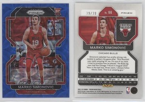 2021-22 Panini Prizm Choice Blue Prizm /39 Marko Simonovic #166 Rookie RC