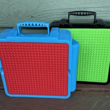 2 Blokko Lego Building Block Travel Carrying Storage Case Drawer