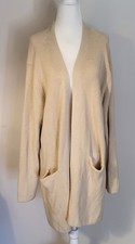 GAP Women's XXL Tan Open Front Long Cardigan Sweater Knit Pockets NWT Cozy
