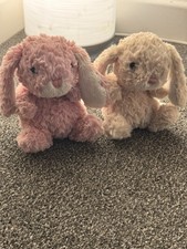 Jellycat Yummy Bunny Pink Tulip & Yummy Bunny Silver Set