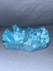 Blue Dyed Aura Quartz Crystal Cluster Mineral Specimen Display Piece 17.8 oz — photo 3