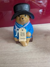 Paddington Bear Vintage Piggy Bank Money Box, Original Brown Label &Key Finland