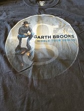 Garth Brooks T Shirt Concert World Tour 2014-15 Black 2-Sided Hanes XL Country