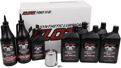 Klotz Premium Complete Oil Service Kit 5 Quarts KH-108 Harley Davidson TC/M8