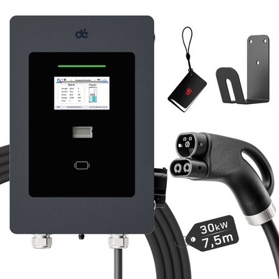 dé 30kW DC Schnellladegerät [7,5m, 400V, Drehstrom] CCS2 Wallbox EV Ladestation