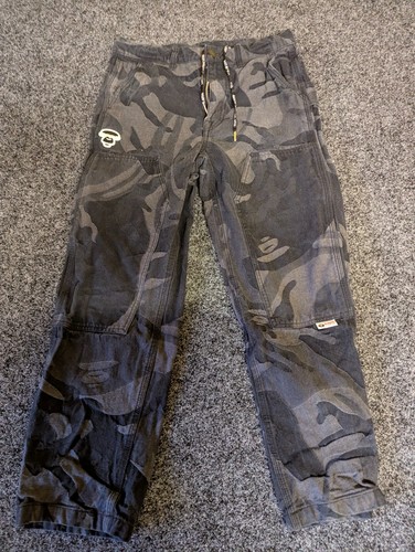Aape by a Bathing Ape Moonface Pants Men's Small Patch Jacquard Camo Black