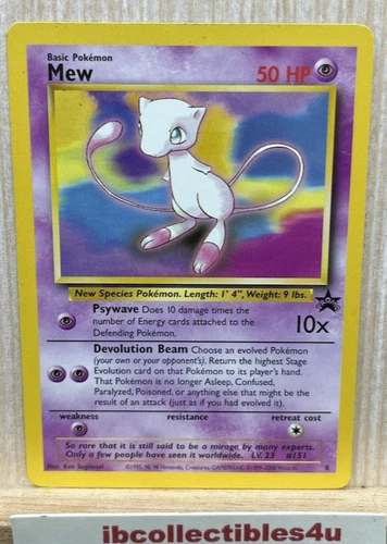 Mew 8  BLACK STAR PROMO Pokemon TCG WOTC Vintage MINT/NM