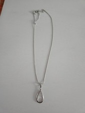 Lia Sophia Silver Tone Teardrop Pendant Neckl...