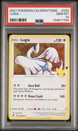 2021 POKEMON CELEBRATIONS #022 LUGIA PSA 10