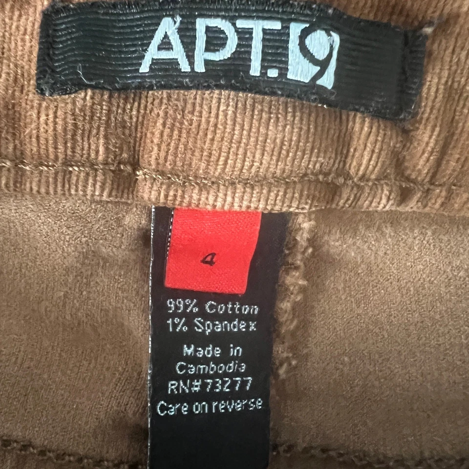 Apt. 9 Pantalones de pana para mujer 4 calce moderno tiro alto elástico Western Rodeo Barn Foto 2 de 4