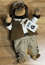 Vintage 1994 Hosung Monkey Chimp Plush Hand Puppet Stuffed Animal NWT