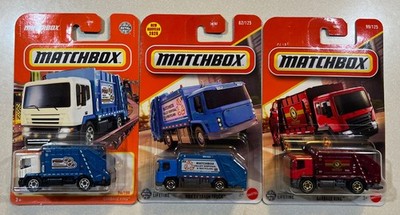 NEW 2025 Matchbox GARBAGE KING RED & BLUE LOT 3