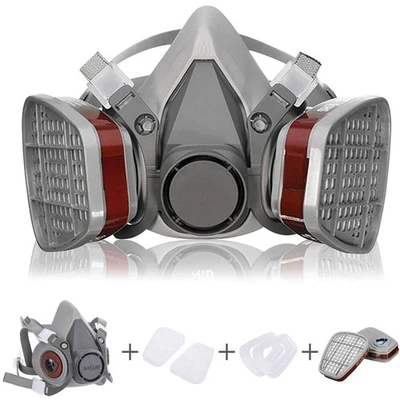 PROFI LACKIERMASKE STAUBMASKE ATEMSCHUTZMASKE für Lackierpistole+Wechselfiltern - Bild 1 von 4