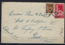 [K94416] Belgium Cover N°341+387 to Paris (France) UNG