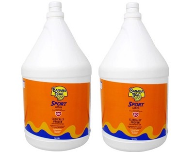Banana Boat Sunscreen, Sport Lotion SPF 50, 128 OZ Gallon Bulk Sunscreen 2 Pack