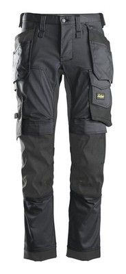 Snickers Workwear Stretch-Arbeitshose 6241, 54, stahlgrau-schwarz
