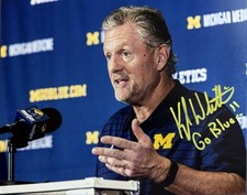 KYLE WHITTINGHAM SIGNED 8x10 PHOTO MICHIGAN FOOTBALL COACH AUTOGRAPH COA