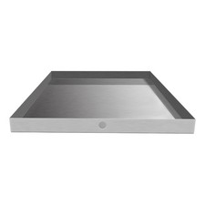 32" x 30" 2.5" Heavy Duty Washer Machine Drain Pan, Stainless Steel Fine Wit...
